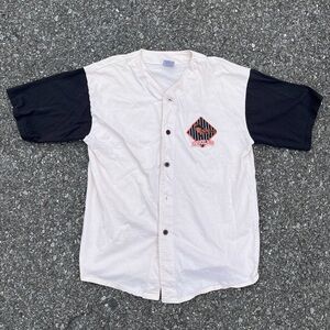 Vintage 90s Baltimore Orioles Cotton Button Up CSA Baseball Jersey Size L